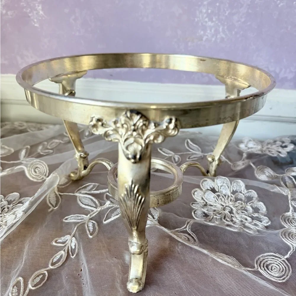 Elegant Silver Fondue Serveware Dish